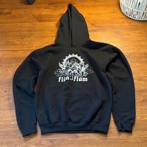 Black Flim Flam Graphic Hoodie